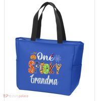 Funny Family Halloween Matching One Spooky Grandma Tote Bag thumb 3