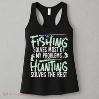 Funny Fishing & Hunting S Fishing Solves My Problems Women's Tank Top thumb 3