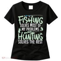 Funny Fishing & Hunting S Fishing Solves My Problems Women's T-Shirt thumb 0
