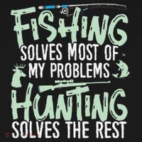 Funny Fishing & Hunting S Fishing Solves My Problems Kids Sweatshirt thumb 2