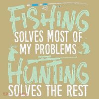 Funny Fishing & Hunting S Fishing Solves My Problems Mousepad thumb 1