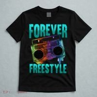 Forever Freestyle Hip Hop Old School Boombox T-Shirt thumb 5