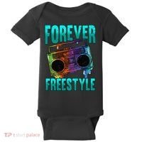 Forever Freestyle Hip Hop Old School Boombox Baby Bodysuit thumb 0