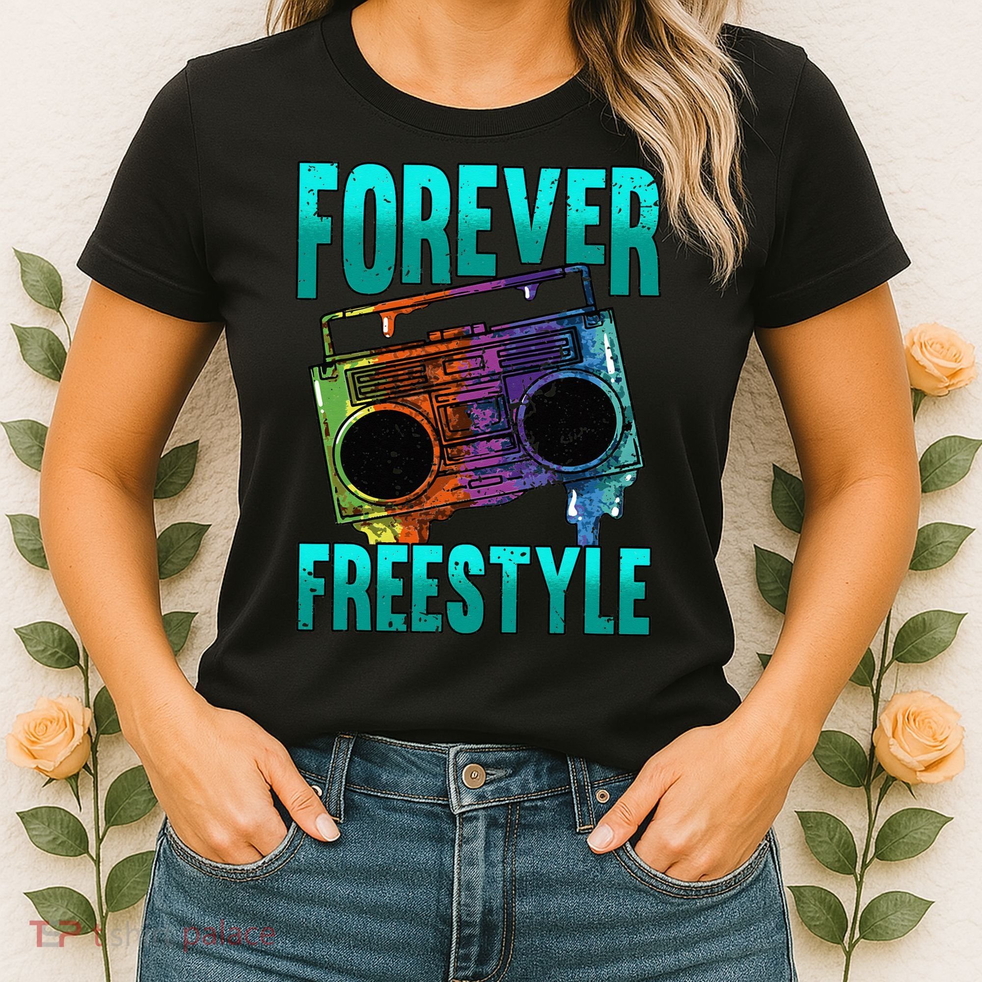 Forever Freestyle Hip Hop Old School Boombox Women's T-Shirt