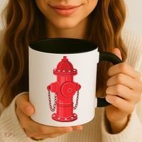 Firefighter Fire Hydrant Firetruck Dog Water Hose Fireman Gift Coffee Mug thumb 3