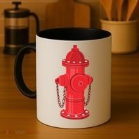 Firefighter Fire Hydrant Firetruck Dog Water Hose Fireman Gift Coffee Mug thumb 4