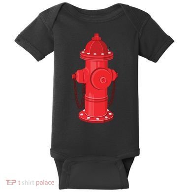 Firefighter Fire Hydrant Firetruck Dog Water Hose Fireman Gift Baby Bodysuit