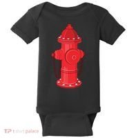 Firefighter Fire Hydrant Firetruck Dog Water Hose Fireman Gift Baby Bodysuit thumb 0