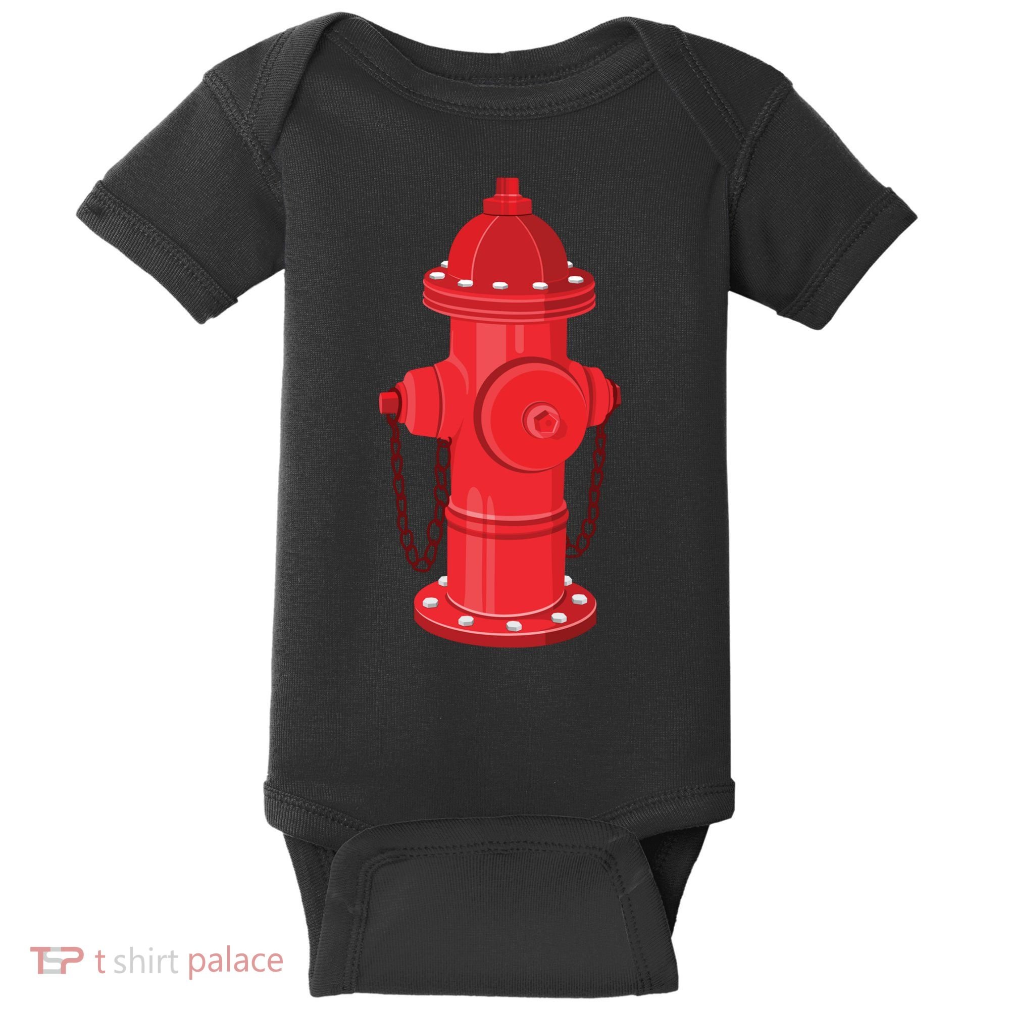 Firefighter Fire Hydrant Firetruck Dog Water Hose Fireman Gift Baby Bodysuit