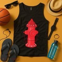 Firefighter Fire Hydrant Firetruck Dog Water Hose Fireman Gift Tank Top thumb 4