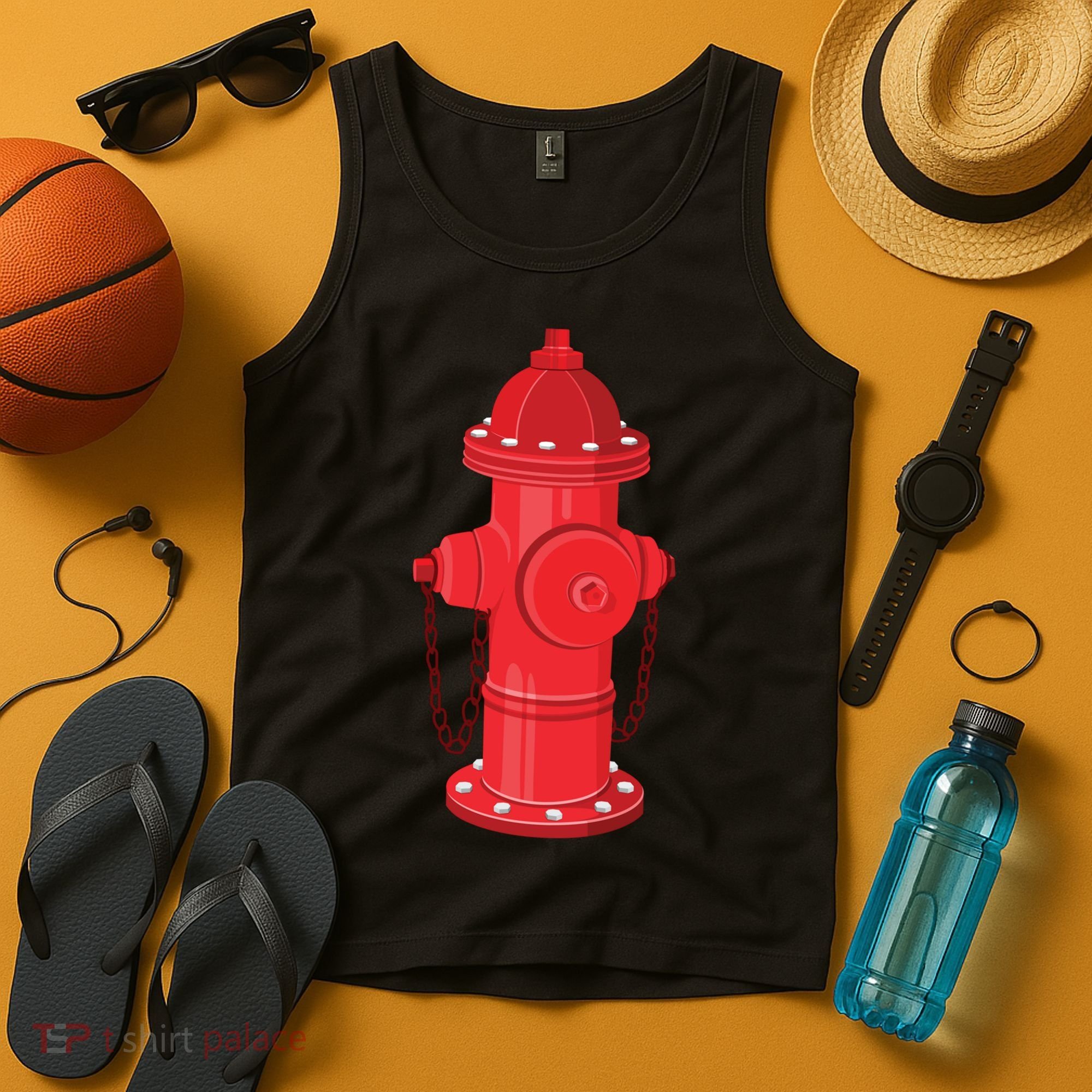 Firefighter Fire Hydrant Firetruck Dog Water Hose Fireman Gift Tank Top