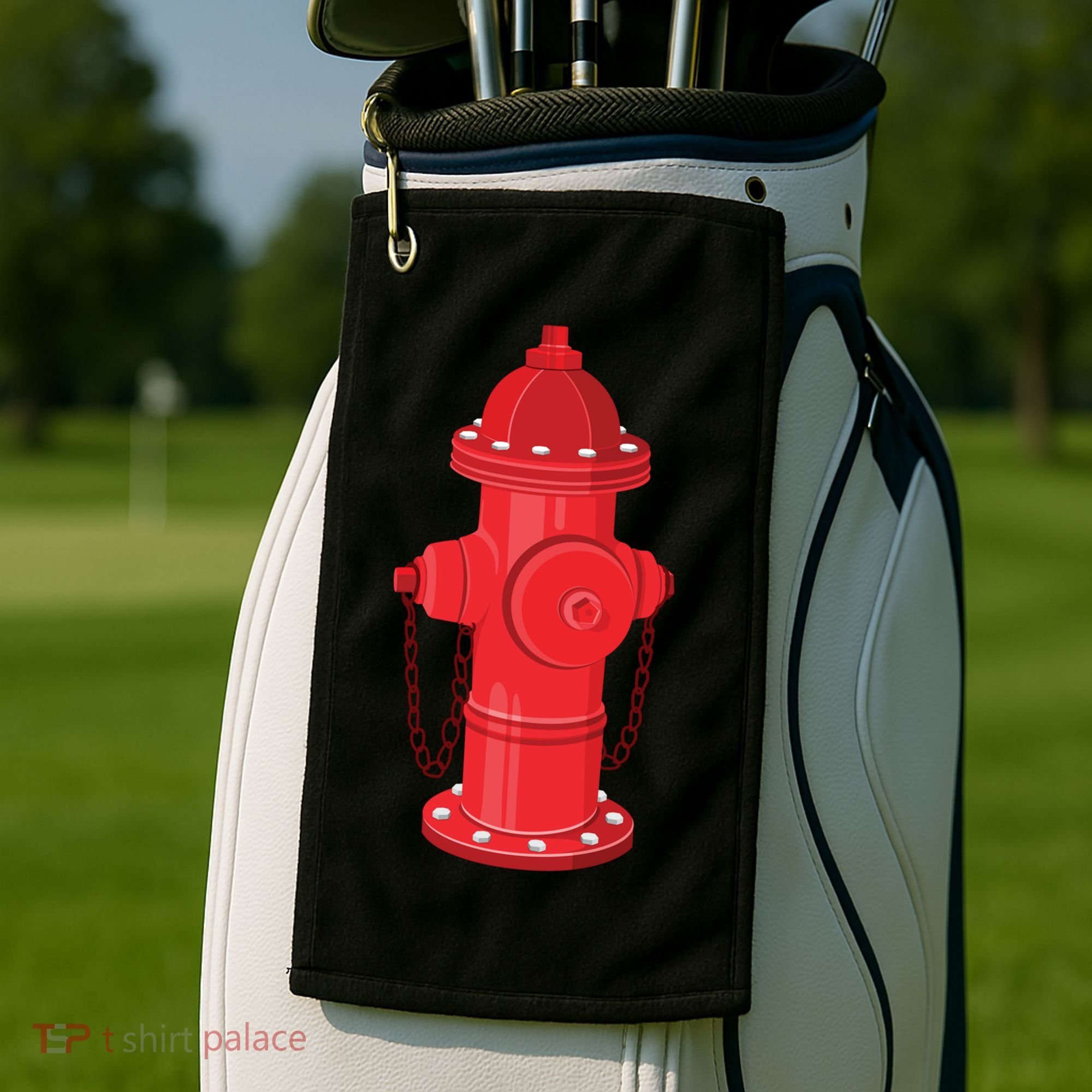 Firefighter Fire Hydrant Firetruck Dog Water Hose Fireman Gift Golf Towel