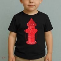 Firefighter Fire Hydrant Firetruck Dog Water Hose Fireman Gift Toddler T-Shirt thumb 2