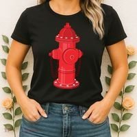 Firefighter Fire Hydrant Firetruck Dog Water Hose Fireman Gift Women's T-Shirt thumb 2