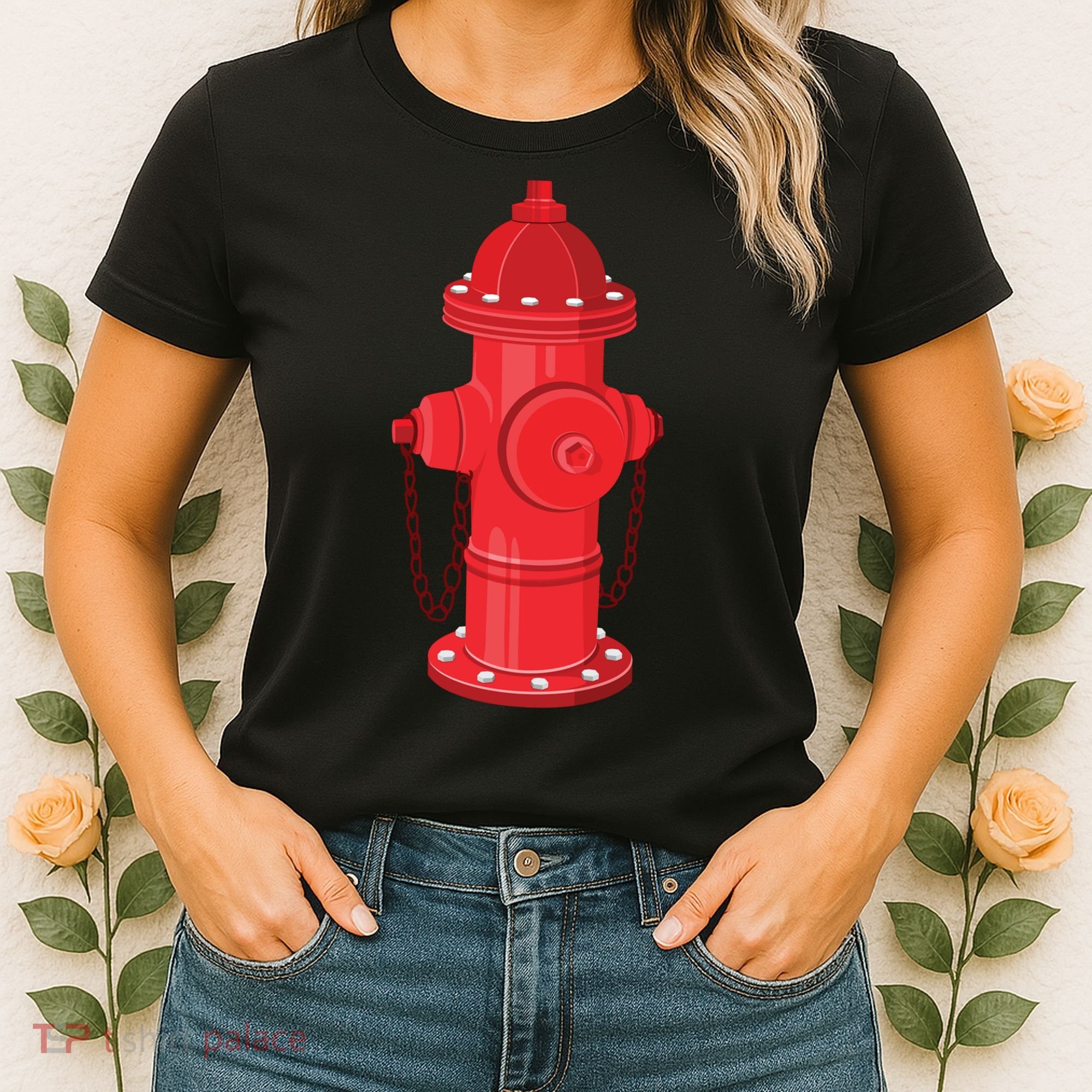 Firefighter Fire Hydrant Firetruck Dog Water Hose Fireman Gift Women's T-Shirt