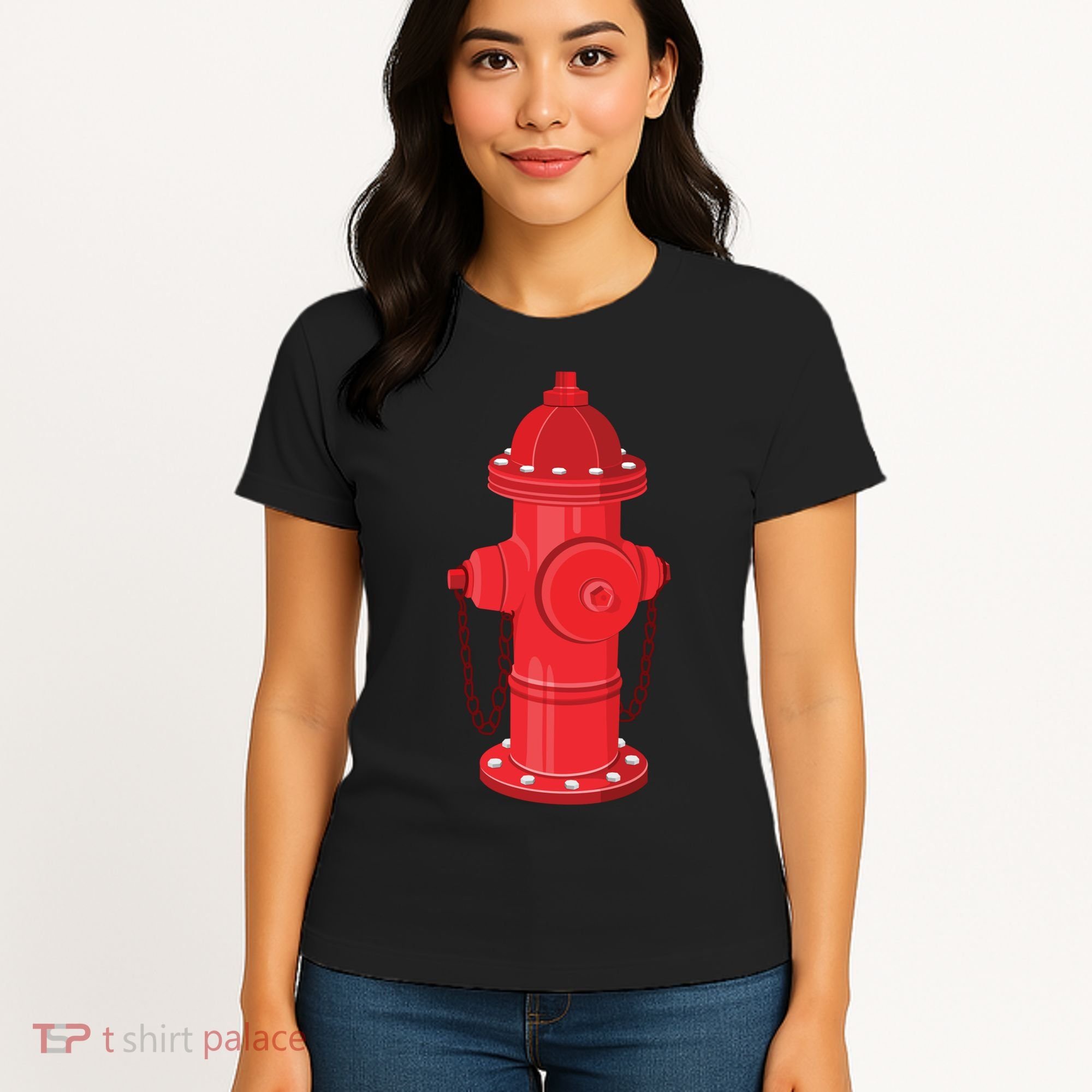 Firefighter Fire Hydrant Firetruck Dog Water Hose Fireman Gift Women's T-Shirt