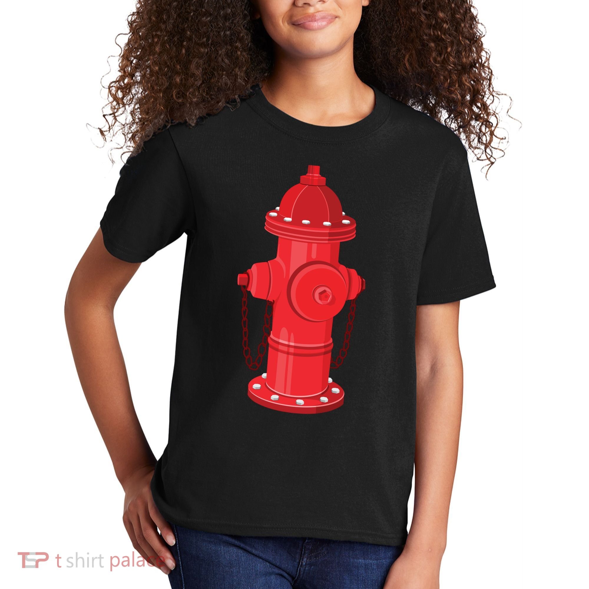 Firefighter Fire Hydrant Firetruck Dog Water Hose Fireman Gift Kids T-Shirt