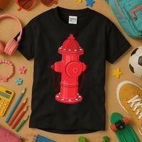 Firefighter Fire Hydrant Firetruck Dog Water Hose Fireman Gift Kids T-Shirt thumb 3