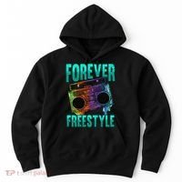 Forever Freestyle Hip Hop Old School Boombox Hoodie thumb 0