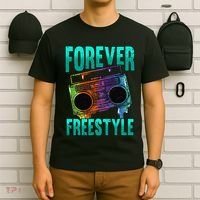 Forever Freestyle Hip Hop Old School Boombox T-Shirt thumb 6