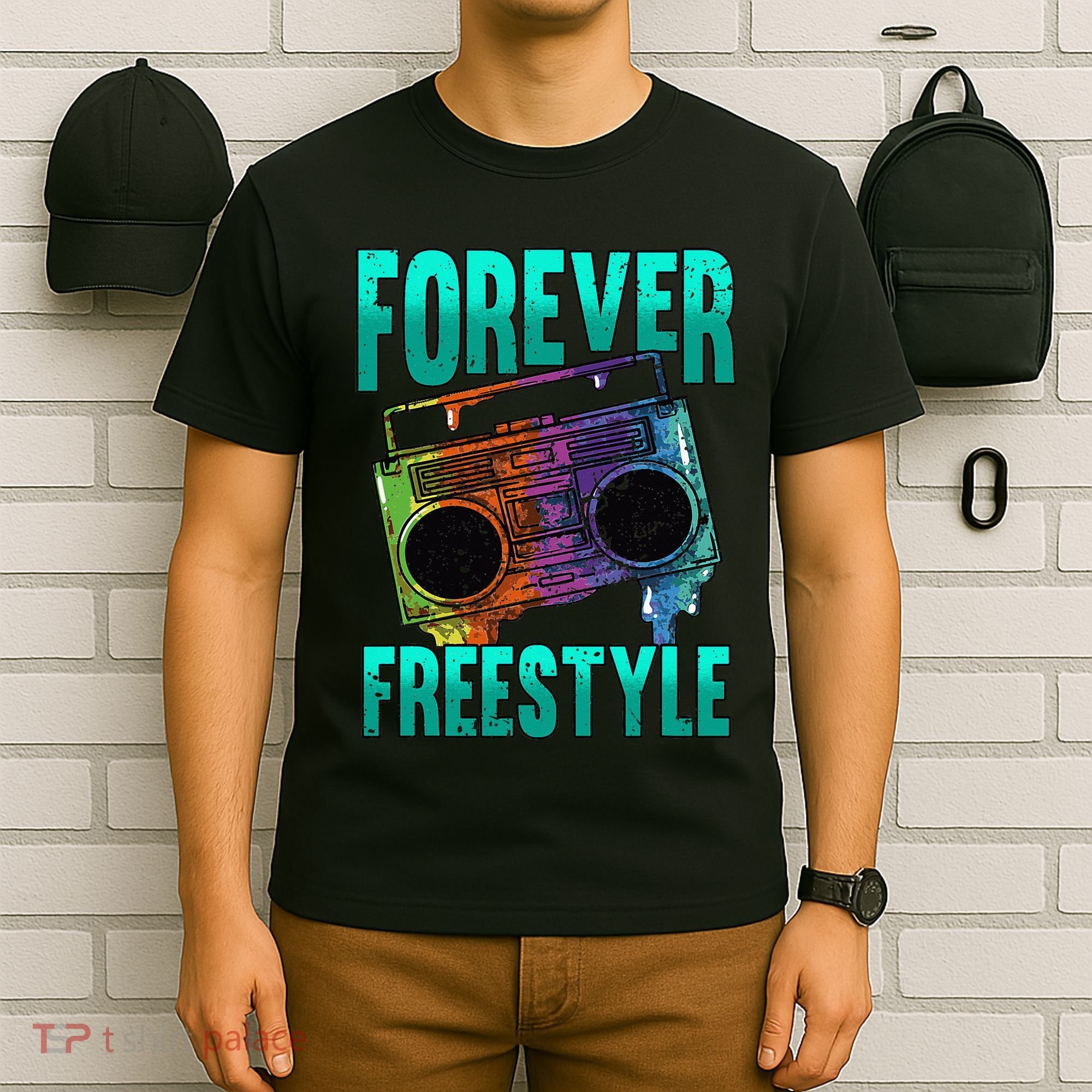 Forever Freestyle Hip Hop Old School Boombox T-Shirt