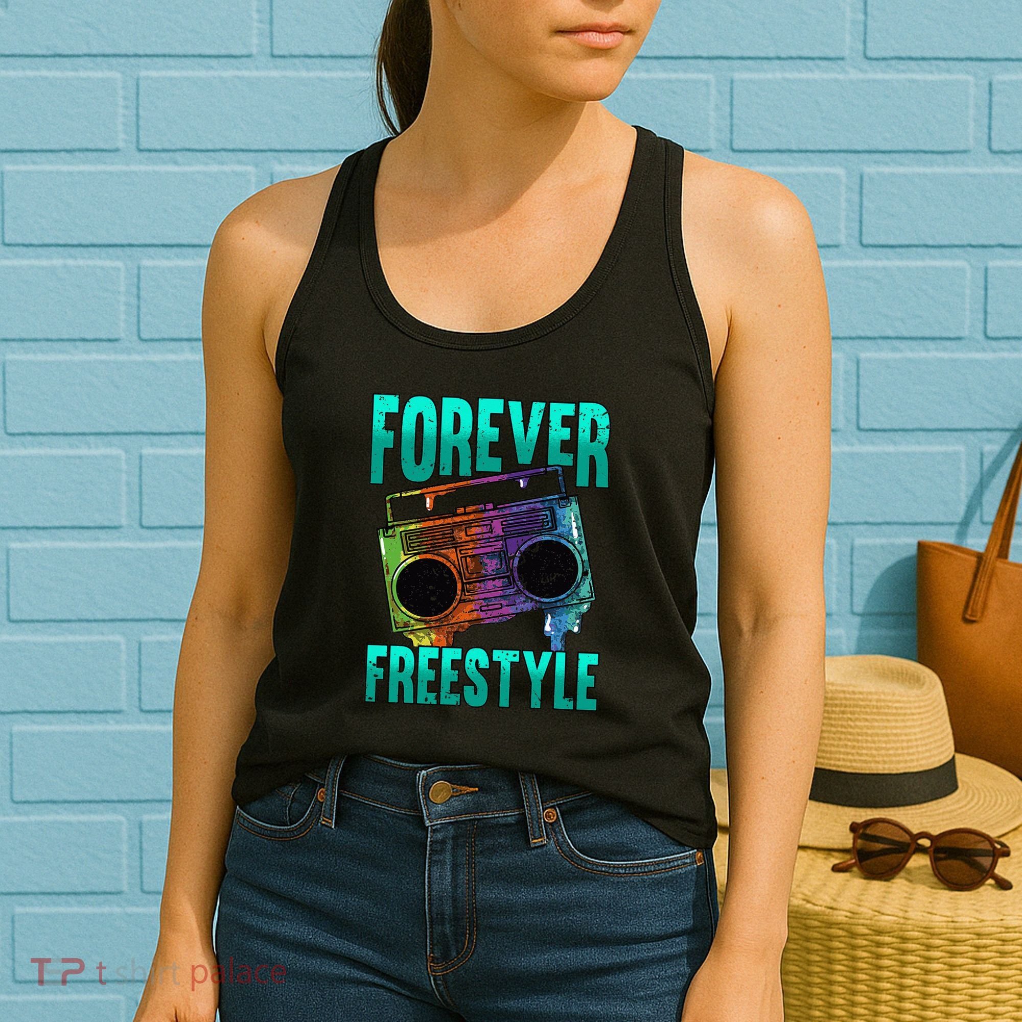 Forever Freestyle Hip Hop Old School Boombox Women's Tank Top