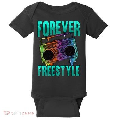 Forever Freestyle Hip Hop Old School Boombox Baby Bodysuit