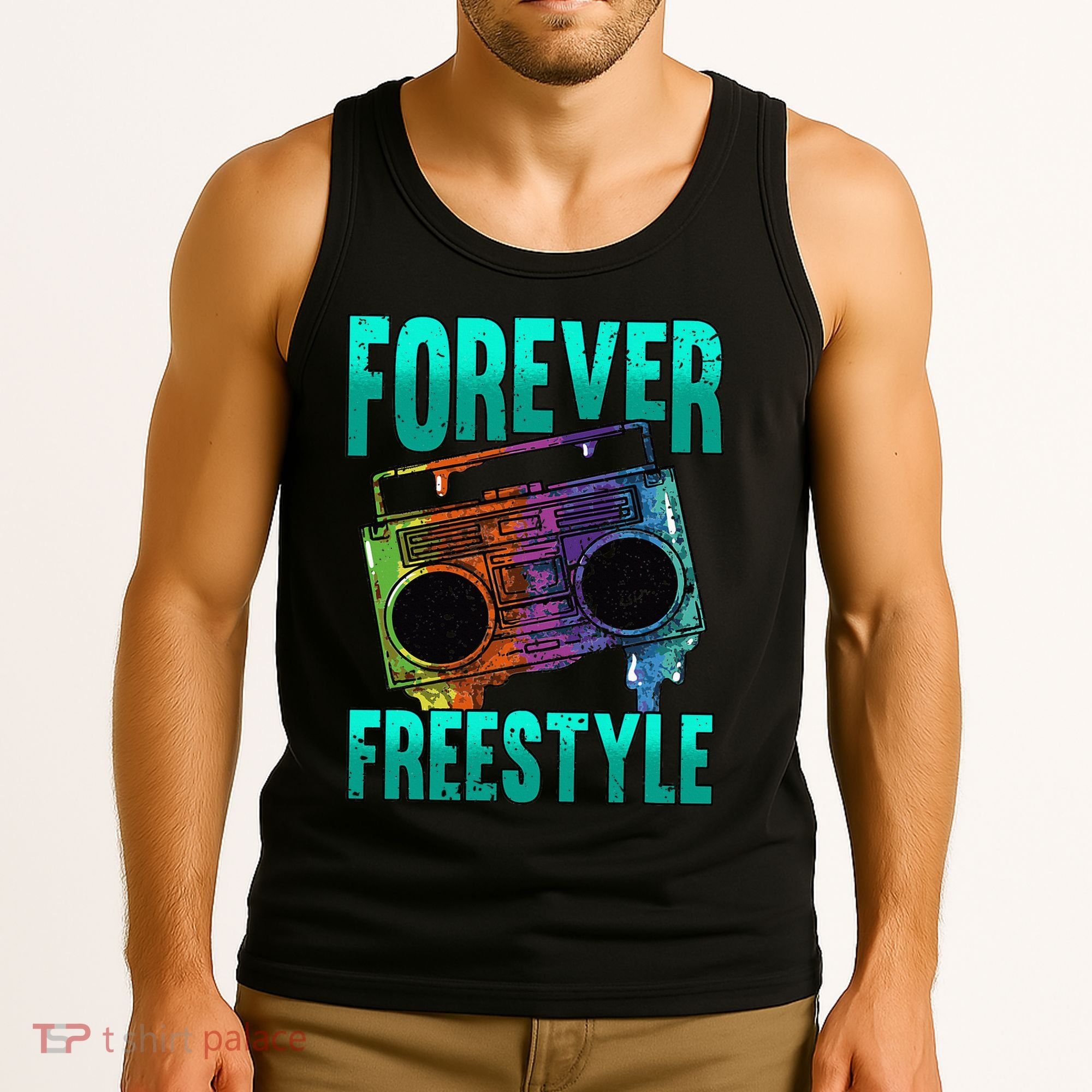 Forever Freestyle Hip Hop Old School Boombox Tank Top