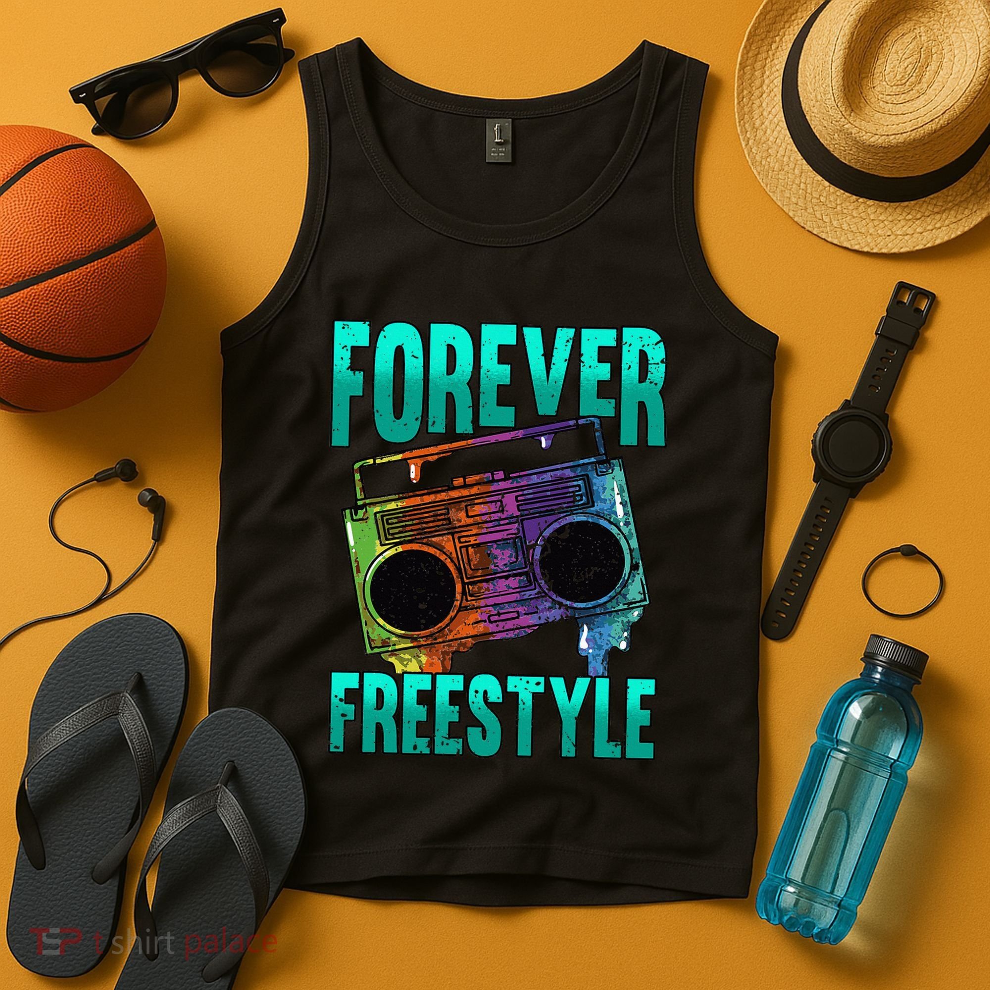 Forever Freestyle Hip Hop Old School Boombox Tank Top