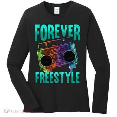Forever Freestyle Hip Hop Old School Boombox Women's Long Sleeve Shirt