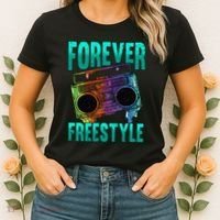 Forever Freestyle Hip Hop Old School Boombox Women's T-Shirt thumb 2