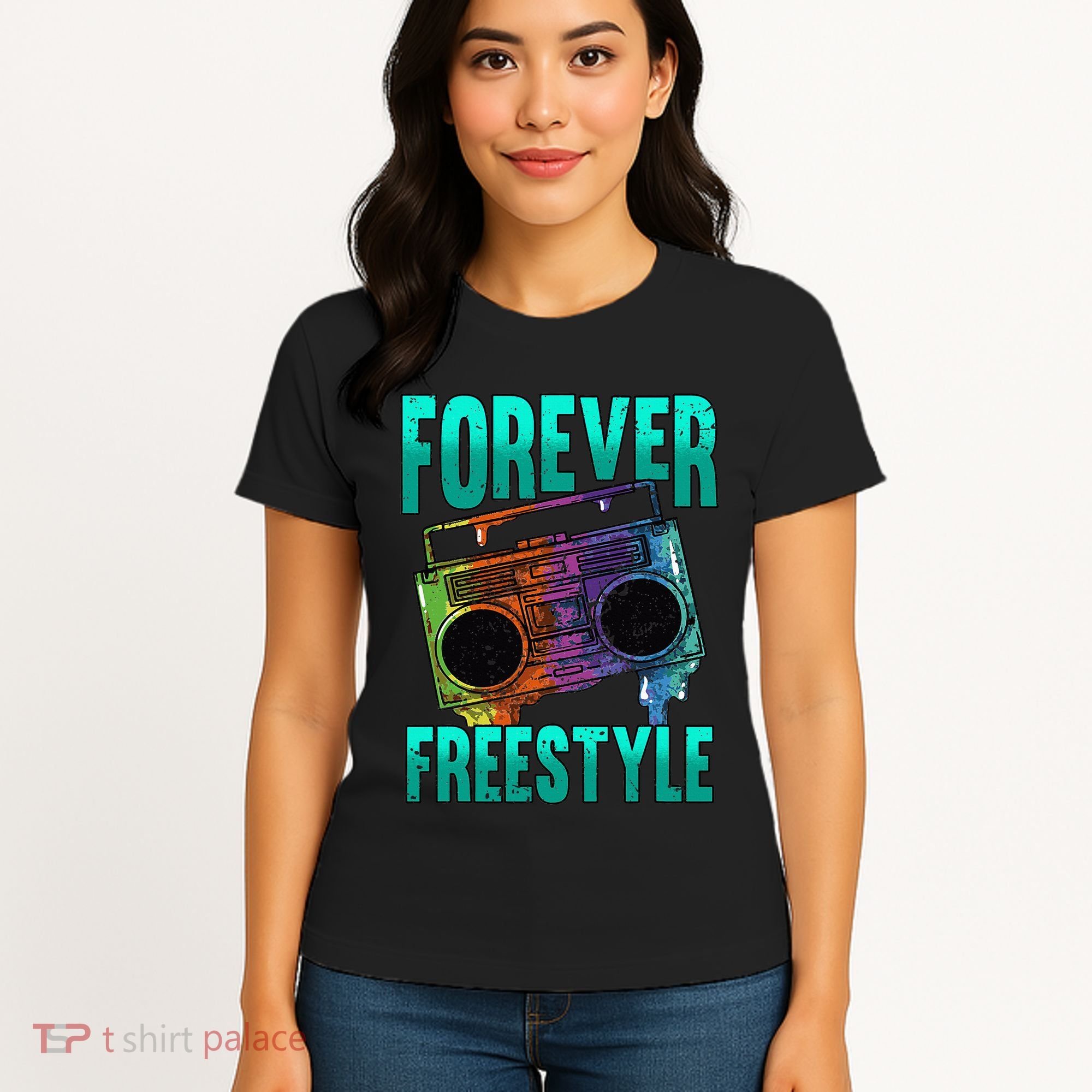 Forever Freestyle Hip Hop Old School Boombox Women's T-Shirt