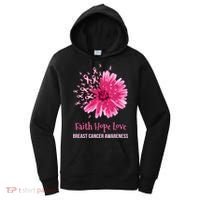 Flower Faith Hope Love Funny Breast Cancer Awareness Women's Hoodie thumb 0