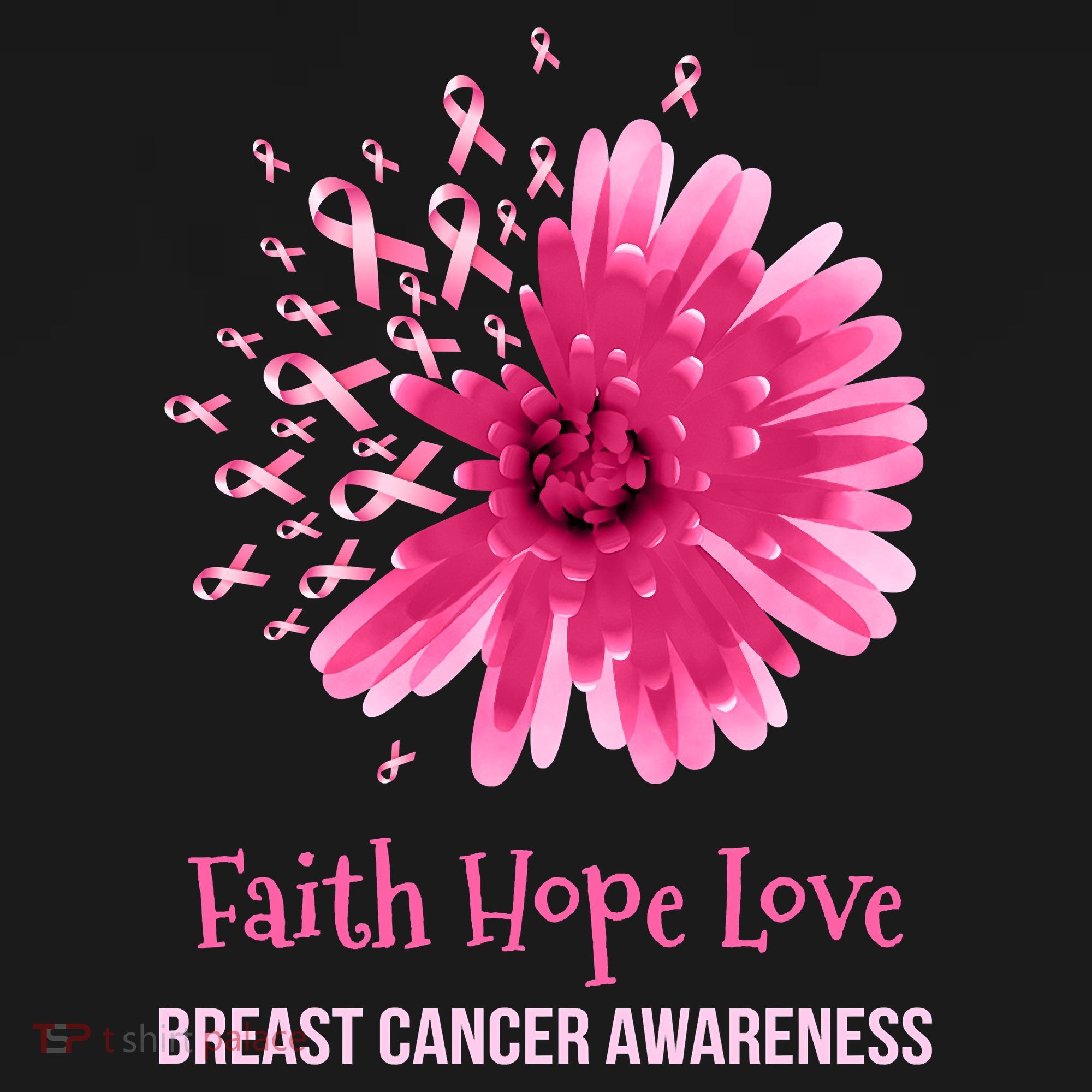 Flower Faith Hope Love Funny Breast Cancer Awareness Women's Hoodie