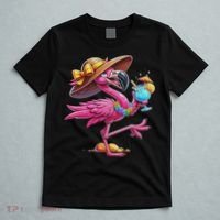 Funny Flamingo Hawaiian Summer Tropical Luau Women T-Shirt thumb 5