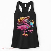 Funny Flamingo Hawaiian Summer Tropical Luau Women Women's Tank Top thumb 0