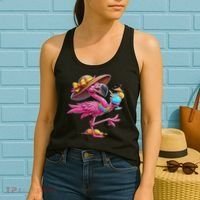 Funny Flamingo Hawaiian Summer Tropical Luau Women Women's Tank Top thumb 2