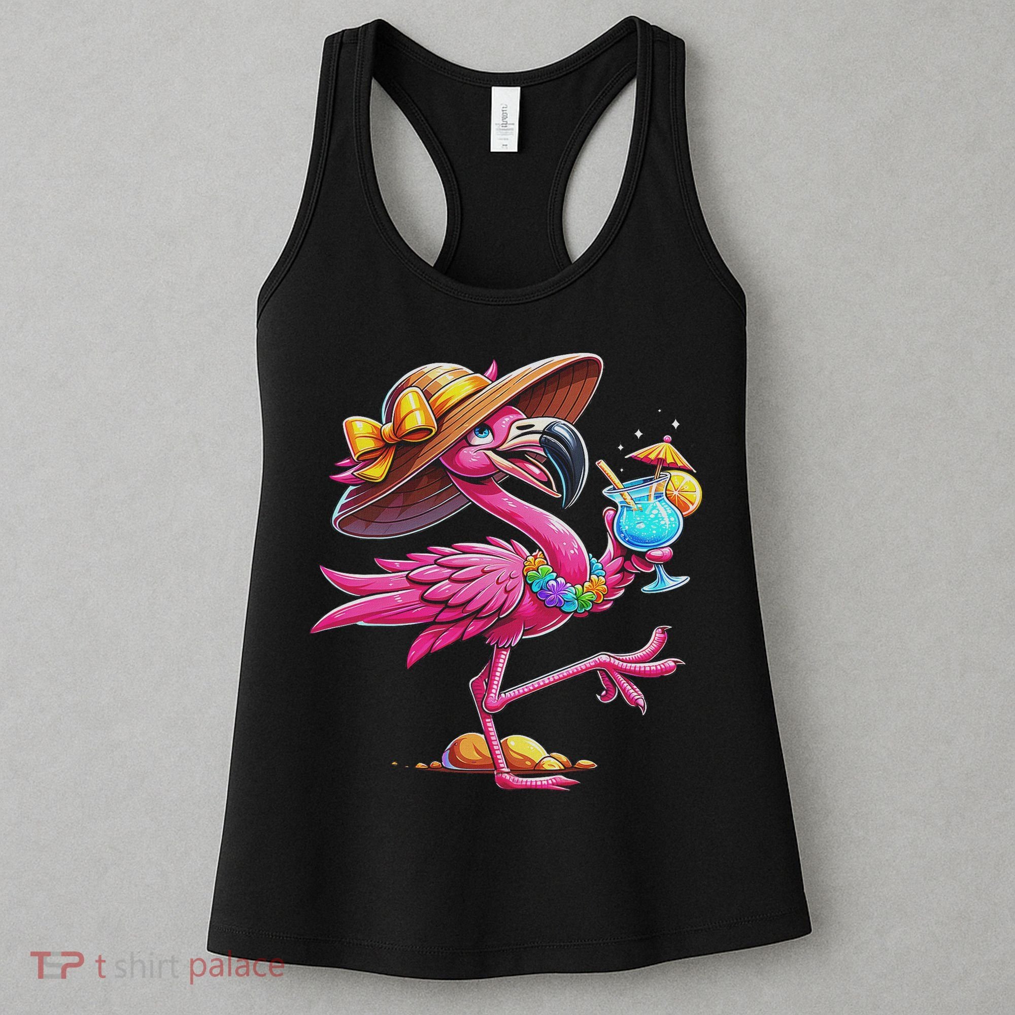 Funny Flamingo Hawaiian Summer Tropical Luau Women Women's Tank Top