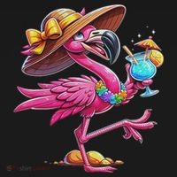 Funny Flamingo Hawaiian Summer Tropical Luau Women Baby Bodysuit thumb 2