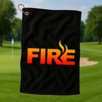 Funny Fire Halloween Costume Family Matching Golf Towel thumb 1