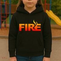 Funny Fire Halloween Costume Family Matching Kids Hoodie thumb 3