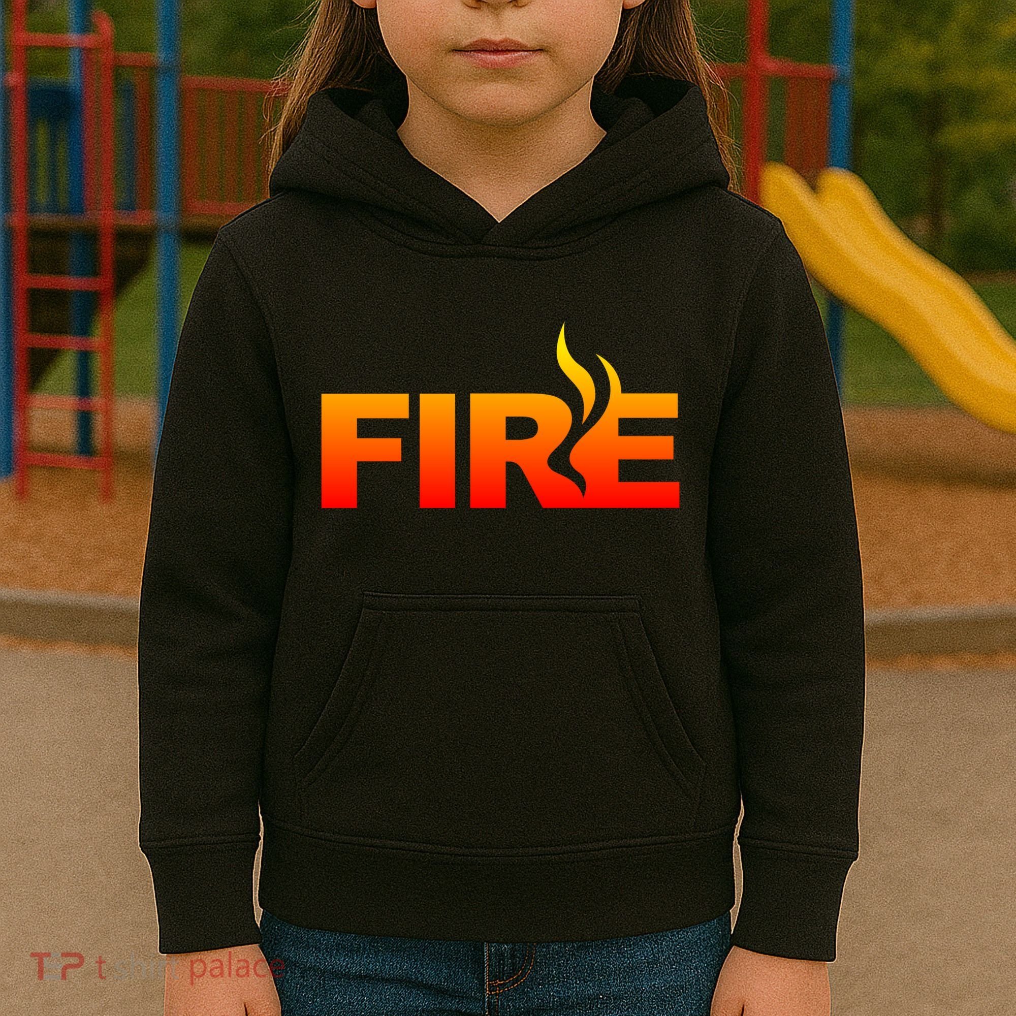 Funny Fire Halloween Costume Family Matching Kids Hoodie