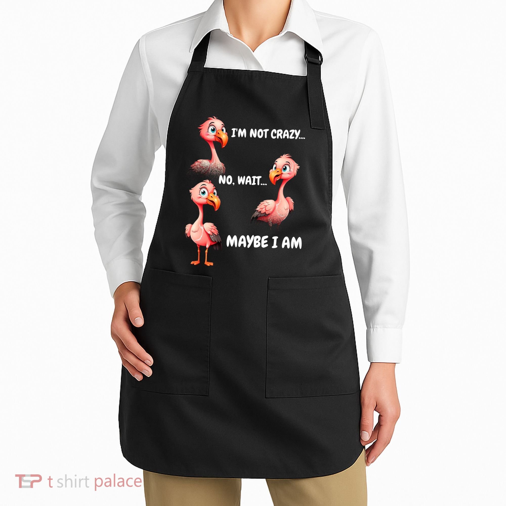Funny Flamingo Humor Apron