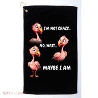 Funny Flamingo Humor Golf Towel thumb 0