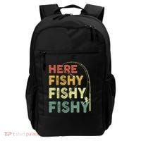 Funny Fishinggift Herefishy Bass Fish Dad Gift Backpack thumb 0