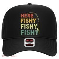 Funny Fishinggift Herefishy Bass Fish Dad Gift Hat thumb 0
