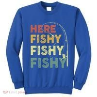 Funny Fishinggift Herefishy Bass Fish Dad Gift Sweatshirt thumb 0