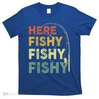 Funny Fishinggift Herefishy Bass Fish Dad Gift T-Shirt thumb 0