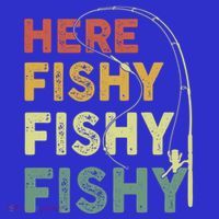 Funny Fishinggift Herefishy Bass Fish Dad Gift T-Shirt thumb 7