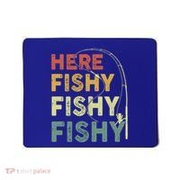 Funny Fishinggift Herefishy Bass Fish Dad Gift Mousepad thumb 0